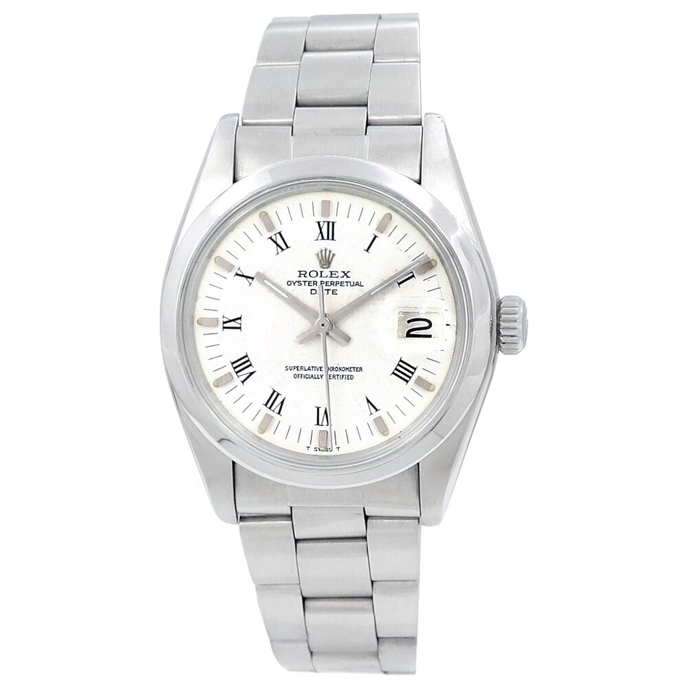 34MM Rolex Stainless Steel Date Watch *Vintage* Collectible #1500